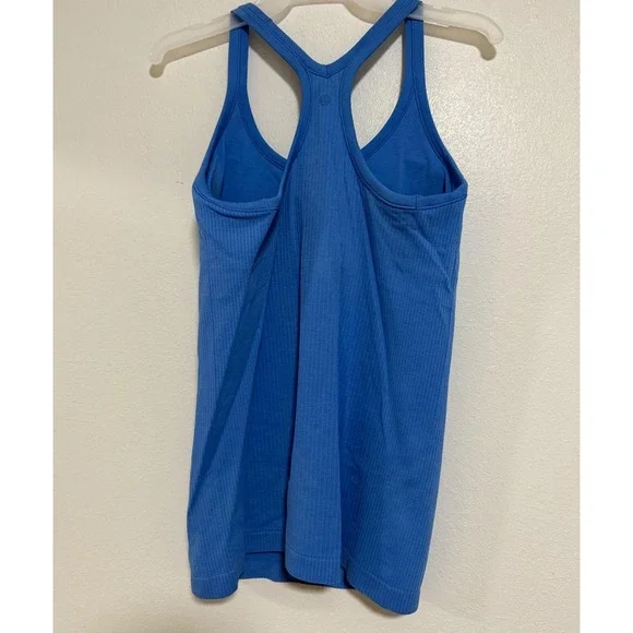 Lululemon Align Ribbed Racerback Tank Top Blue Size 10 Athletic Workout - Picture 2 of 4